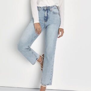 We The Free Pacifica High Rise Slim Straight Leg Jean Light Wash